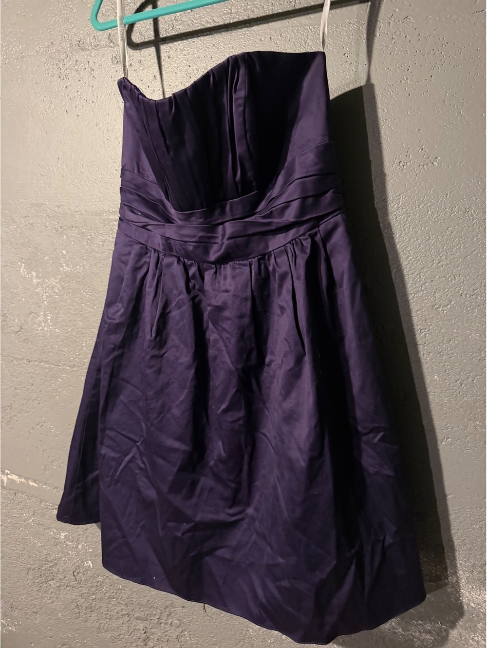 David's Bridal Strapless Purple Dress Size 12